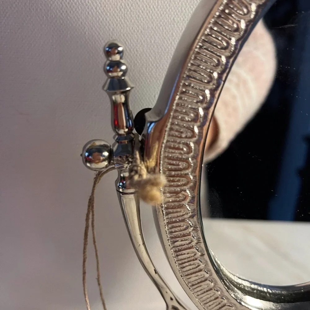 Antique style Cast metal silver Vanity adjustable 10” India